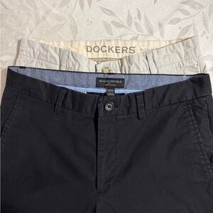Set of Chinos for Men Dockers and Banana Republic
